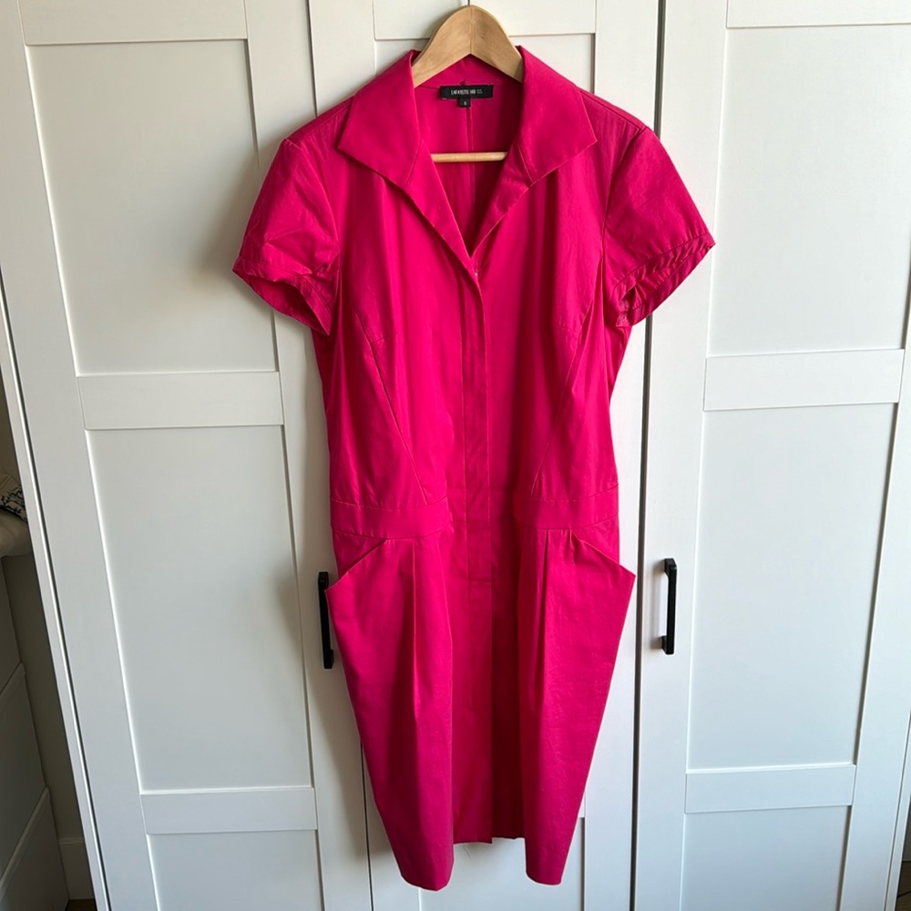 Lafayette 148 New York Cap  Zip Up Sleeve Dress